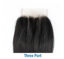 Straight lace closure