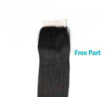 Straight lace closure