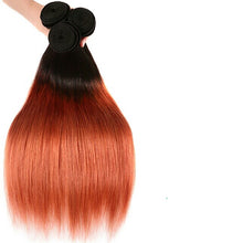 Copper blonde straight bundles (3 bundles + closure)