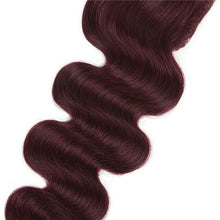 Burgundy body wave (4 bundles + closure)