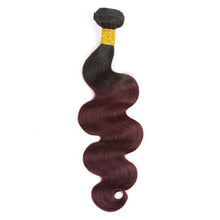 Burgundy body wave (4 bundles + closure)