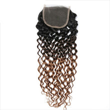 Ombre Kinky curly lace  closure