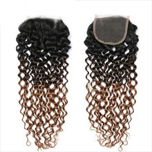 Ombre Kinky curly lace  closure