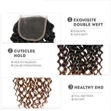 Ombre Kinky curly lace  closure