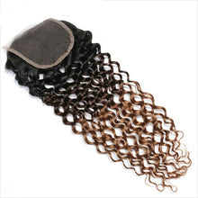 Ombre Kinky curly lace  closure