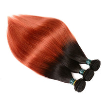 Copper blonde straight bundles (3 bundles + closure)