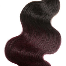 Ombre burgundy body wave (3 bundles + closure)