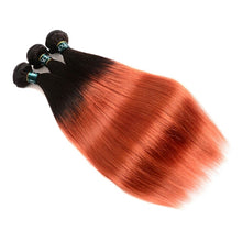 Copper blonde straight bundles (3 bundles + closure)