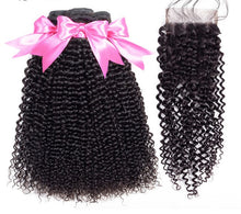 Kinky curly Mongolian bundles (3 bundles + closure)