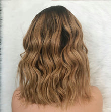 Ombre blonde wavy bob wig