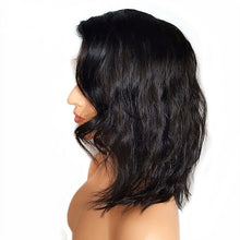 Natural wave lace front bob wig