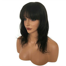 Wavy lace front with bangs