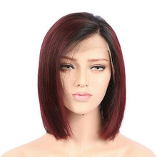 10A burgundy bob wig