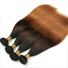 Ombre Brazilian straight hair (3 bundles + closure
