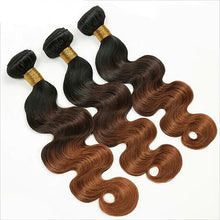 Ombre Brazilian body wave (3 bundles + closure)