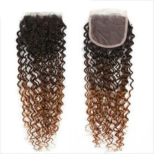 Ombre Brazilian kinky curly bundles (3 bundles + closure)